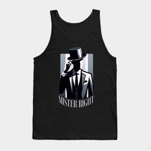 Mister Right - Elegant Groom in Top Hat Tank Top